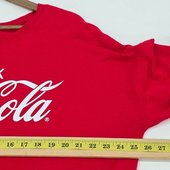 Coca Cola 2XL Red Graphic Crewneck Sweatshirt Logo Pullover Casual Streetwear - Picture 11 of 13